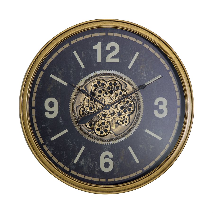 Yosemite Home Decor Simple Pocket Watch Gear Clock - Black/Gold