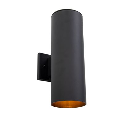 2 Light Exterior in Matte Black Finish
