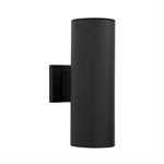 2 Light Exterior in Matte Black Finish