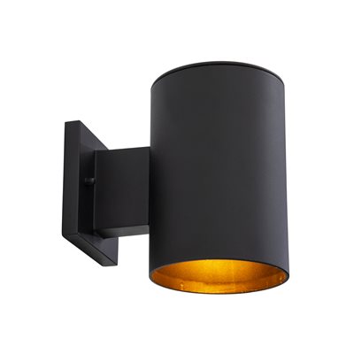 1 Light Exterior in Matte Black Finish