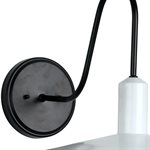 1 Light Exterior in Black & Glossy White Finish