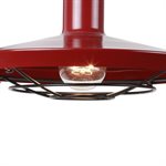 1 Light Exterior in Black & Cherry Red Finish
