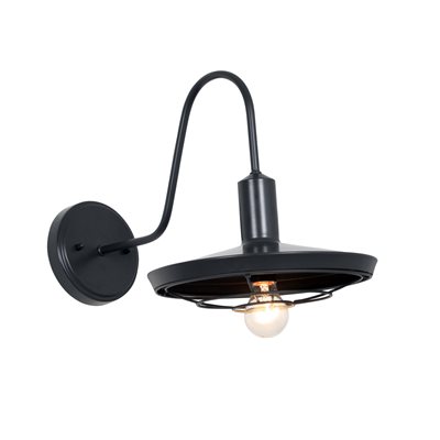 1 Light Exterior in Black & Glossy Grey Finish