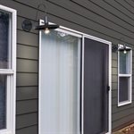 1 Light Exterior in Black & Glossy Grey Finish