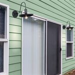 1 Light Exterior in Black & Glossy Grey Finish