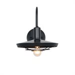1 Light Exterior in Black & Glossy Grey Finish