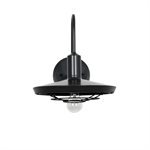 1 Light Exterior in Black & Glossy Grey Finish