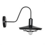 1 Light Exterior in Black & Glossy Grey Finish