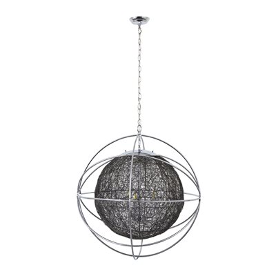 3-Light Orb Chandelier in Chrome Finish