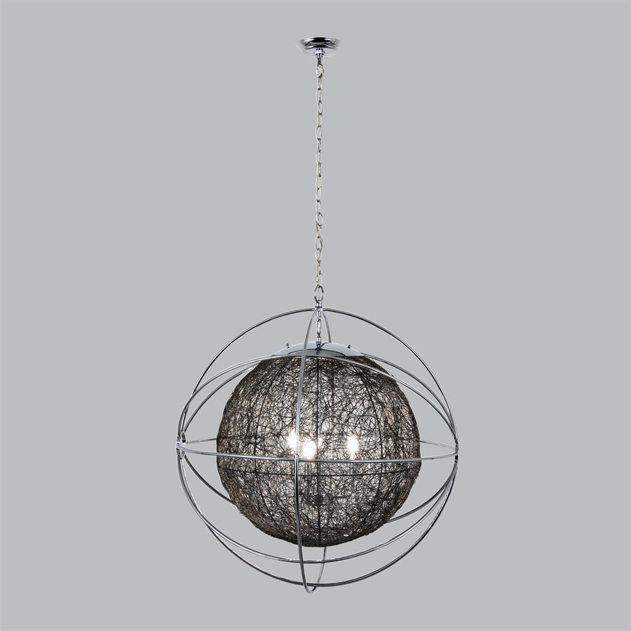 3Light Orb Chandelier in Chrome Finish
