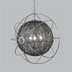 3-Light Orb Chandelier in Chrome Finish