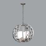 4-Light Contemporary Chandelier in Brushed Nickel