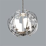 4-Light Contemporary Chandelier in Brushed Nickel
