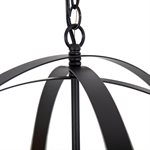 6 Light Chandelier in Matte Black Finish