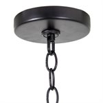 6 Light Chandelier in Matte Black Finish