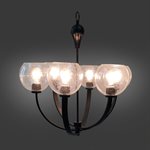 6 Light Chandelier in Matte Black Finish