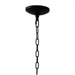 6 Light Chandelier in Matte Black Finish
