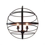 4 Light Chandelier in Matte Black Finish