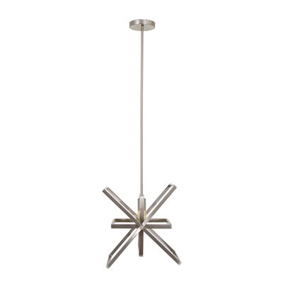 1 Light Pendant in Brushed Nickel Finish