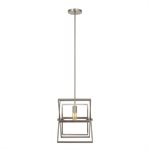 1 Light Pendant in Brushed Nickel Finish