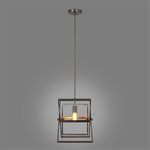1 Light Pendant in Brushed Nickel Finish