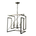 4 Light Chandelier in Brush Nickel Finish
