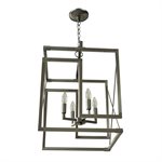 4 Light Chandelier in Brush Nickel Finish