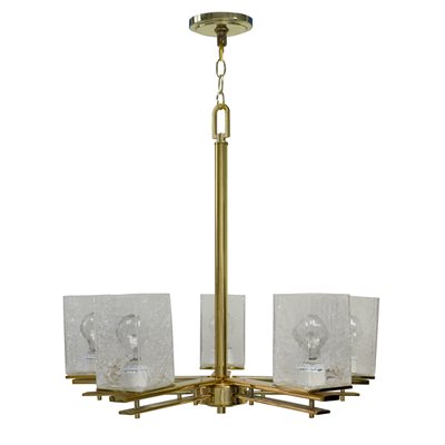 5 Light Chandelier in Copper Finish