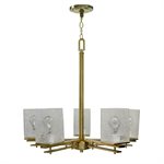 5 Light Chandelier in Copper Finish