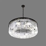 8 Light Chandelier in Black Finish