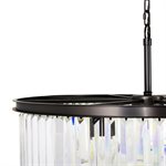 8 Light Chandelier in Black Finish