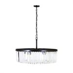 8 Light Chandelier in Black Finish