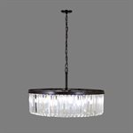 8 Light Chandelier in Black Finish