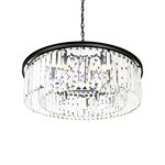 8 Light Chandelier in Black Finish