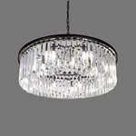 8 Light Chandelier in Black Finish