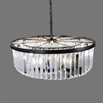8 Light Chandelier in Black Finish