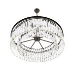 8 Light Chandelier in Black Finish