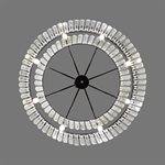 8 Light Chandelier in Black Finish