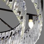 8 Light Chandelier in Black Finish