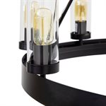 9 Light Chandelier in Black Finish