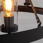9 Light Chandelier in Black Finish