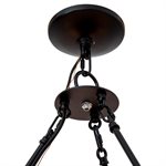 9 Light Chandelier in Black Finish