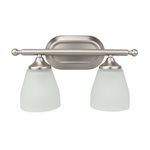 2 Light Vanity in Satin Nickel Finish