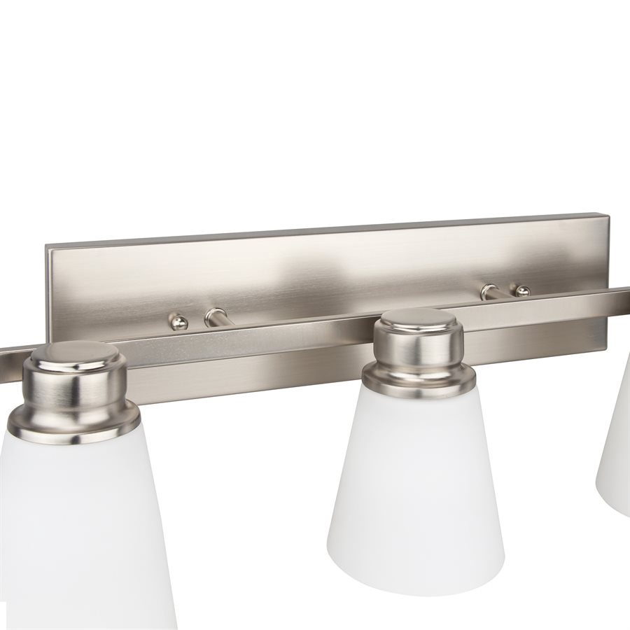 3 Light Vanity in Satin Nickel Finish