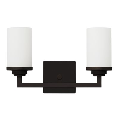 2 Light Vanity in Ebony Bronze Finish 2 Light Vanity in Ebony Bronze Finish
