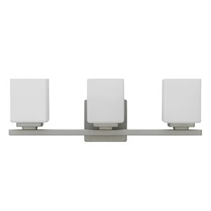 3 Light Vanity in Satin Nickel Finish