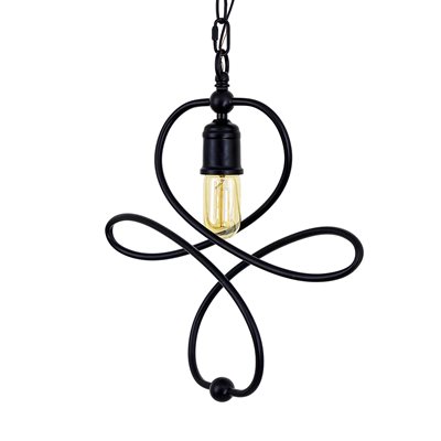 1 Light Pendant in Matte Black Finish