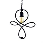 1 Light Pendant in Matte Black Finish