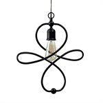 1 Light Pendant in Matte Black Finish