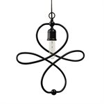 1 Light Pendant in Matte Black Finish